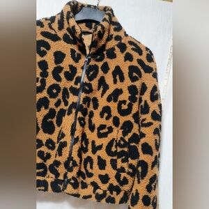 Leopard Print Fleece Jacket